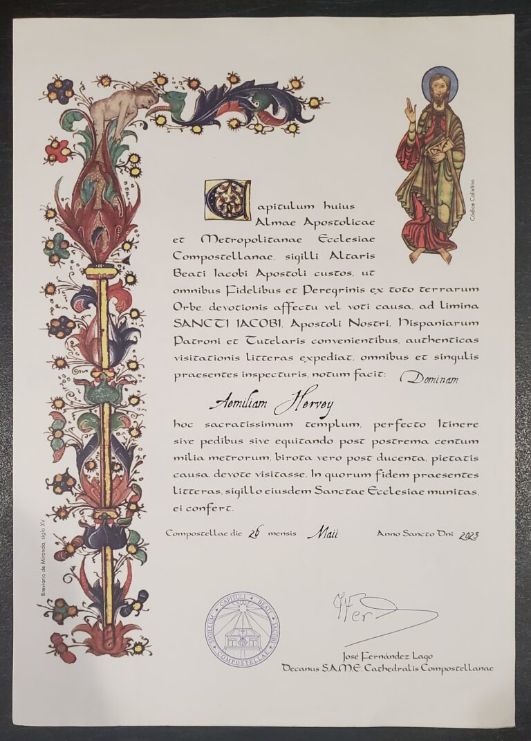 The Compostela Certificate